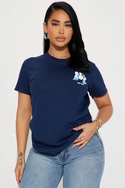 New York Butterfly Graphic Tshirt - Navy sold by Fashion Nova