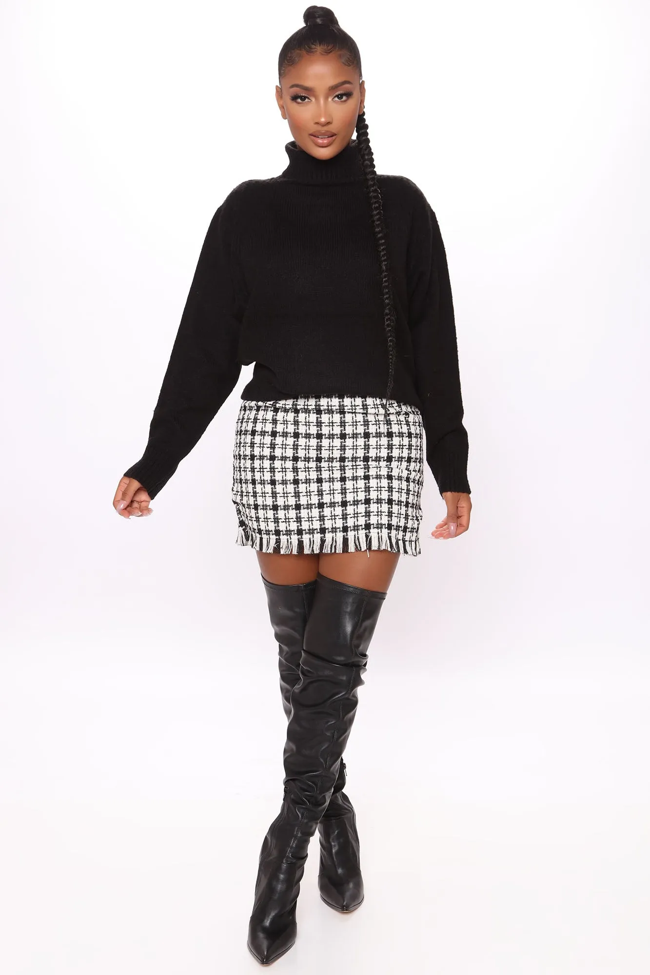 Keepin It Simple Mock Neck Sweater - Black sold by Fashion Nova product image thumbnail 2