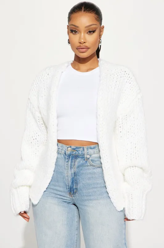 Melrose Chunky Knit Cardigan - Ivory sold by Fashion Nova