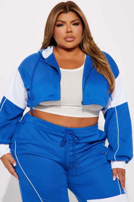 Sofia Color Block Lounge Hoodie - Blue/combo sold by Fashion Nova