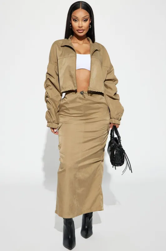 Never Stopping Skirt Set - Olive sold by Fashion Nova