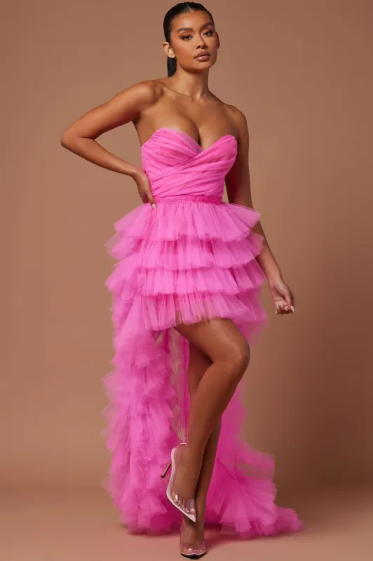 Sweetheart Tulle Maxi Dress - Hot Pink sold by Fashion Nova