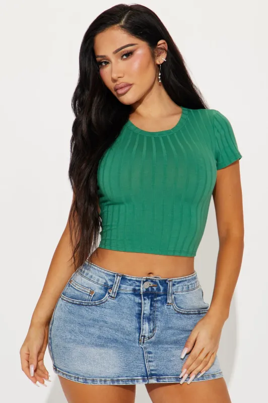 Cora Classic Crew Neck Tee - Olive sold by Fashion Nova