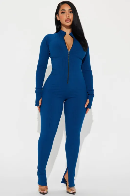 Juliet Snatched Jumpsuit - Navy sold by Fashion Nova
