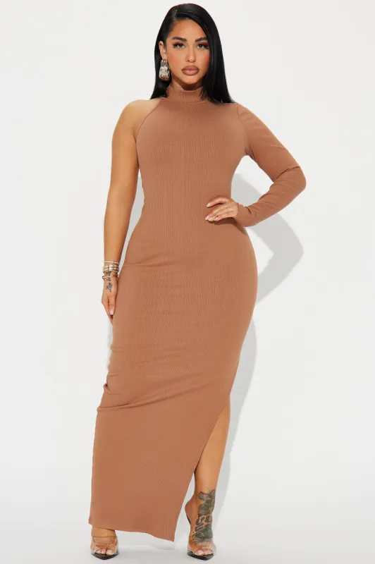 Ayana Snatched Maxi Dress - Nude sold by Fashion Nova