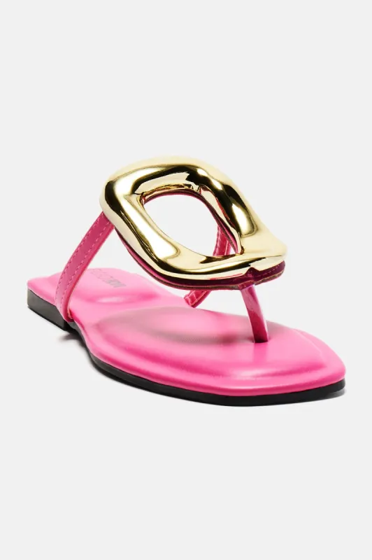 New Here Flat Sandals - Pink sold by Fashion Nova