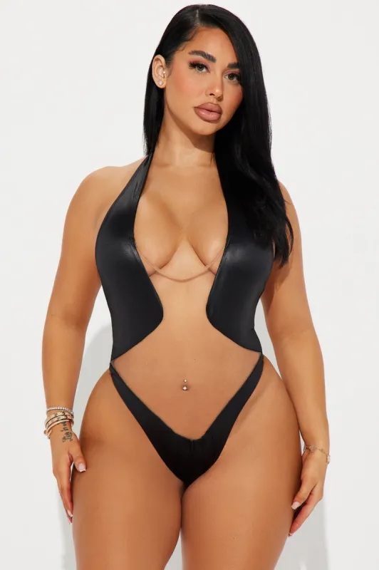 Seductive Vibe Mesh Teddy - Black sold by Fashion Nova