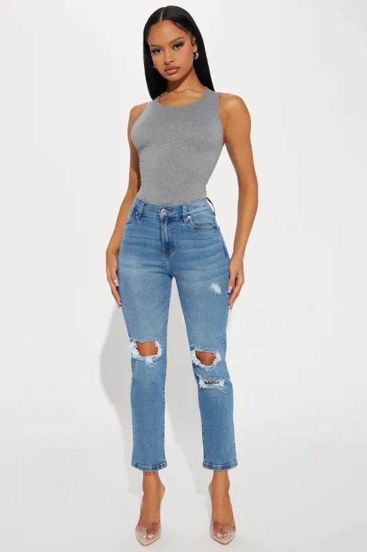 Noemi Stretch Straight Leg Jeans - Light Wash sold by Fashion Nova