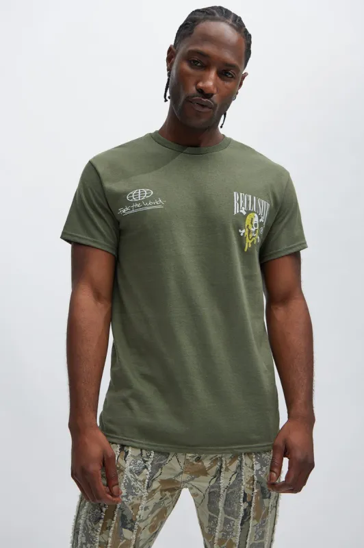 Loner's Paradise Short Sleeve Tee - Olive sold by Fashion Nova