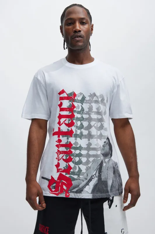 Scarface Old English Short Sleeve Tee - White sold by Fashion Nova