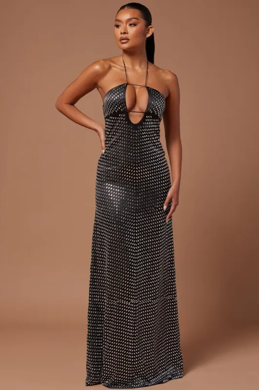 Jemina Embellished Maxi Dress - Black sold by Fashion Nova