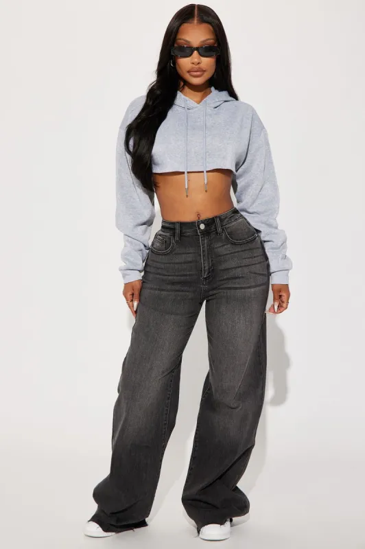 Not To Mention Stretch Wide Leg Jeans - Black Wash sold by Fashion Nova
