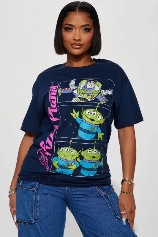 Pizza Planet Toy Story Graphic Tshirt - Navy sold by Fashion Nova