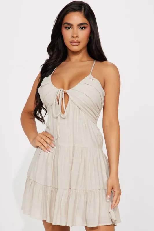 Tipsy Nights Mini Dress - Taupe sold by Fashion Nova
