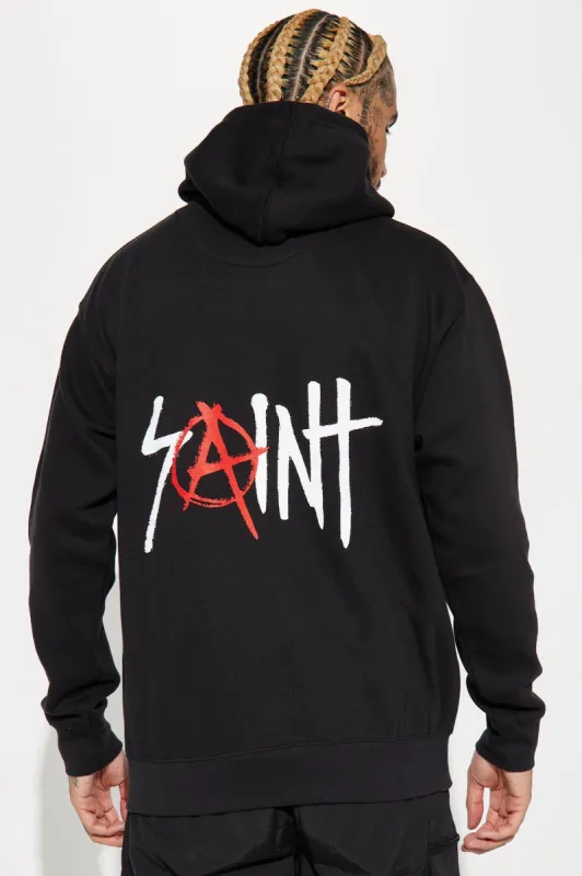 Forever A Saint Hoodie - Black sold by Fashion Nova