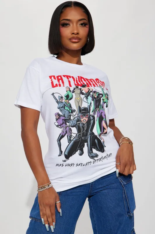 Cat Woman Graphic Tshirt - White sold by Fashion Nova
