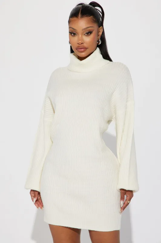 Karina Sweater Mini Dress - Cream sold by Fashion Nova