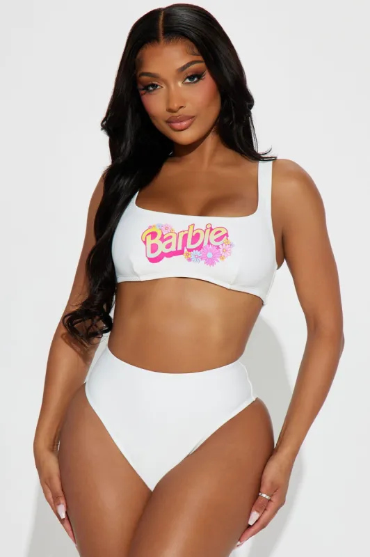 Barbie Girl 3 Piece Bikini Set - White sold by Fashion Nova