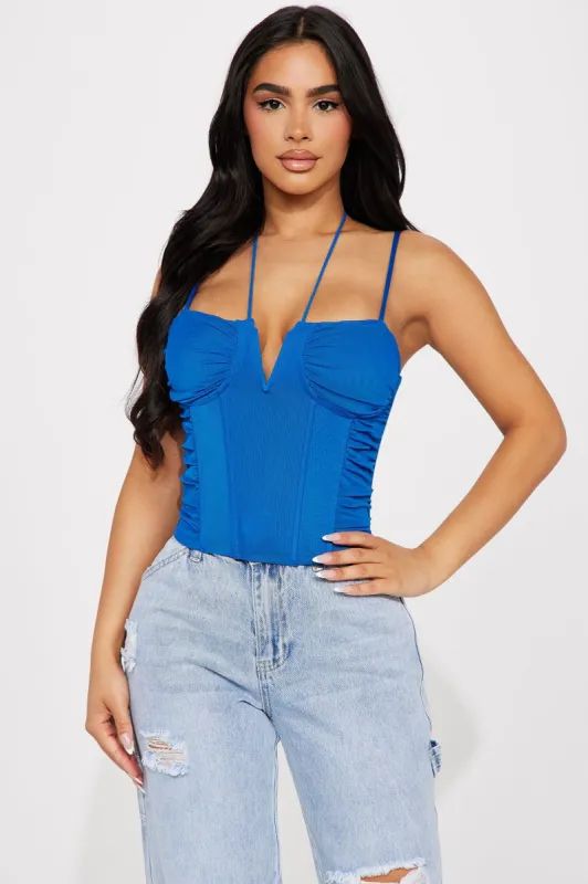 Maven Mesh Sleeveless Top - Royal sold by Fashion Nova