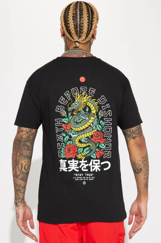 Stay True Short Sleeve Tee - Black sold by Fashion Nova