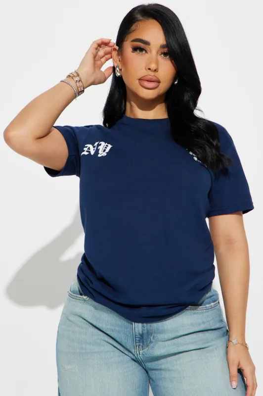 New York Attitude Graphic Tee - Navy sold by Fashion Nova
