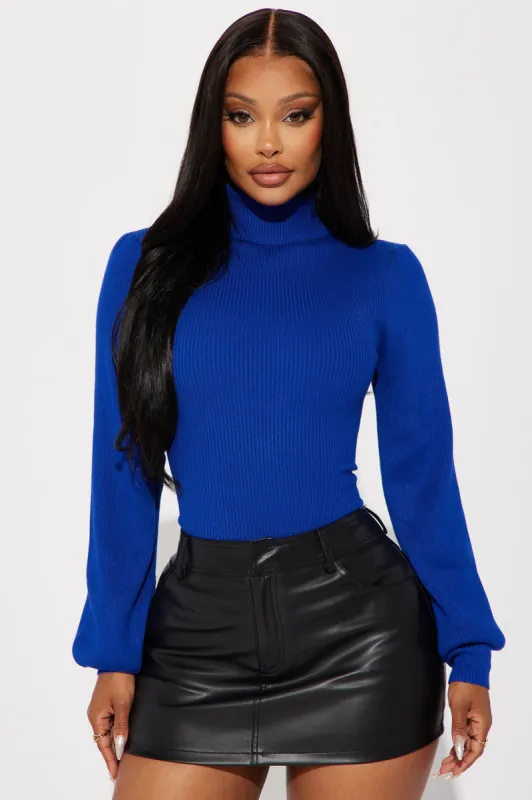 Jaida Turtleneck Sweater - Royal sold by Fashion Nova