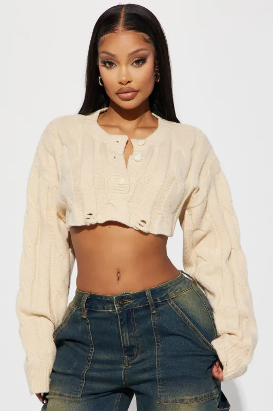 Stayin' In Tune Cardigan - Cream sold by Fashion Nova