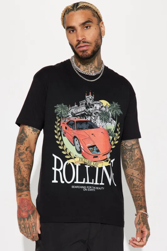 Picture Me Rolling Short Sleeve Tee - Black sold by Fashion Nova