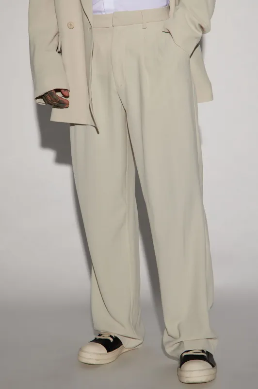 Golden Hour Pleated Loose Trousers - Off White sold by Fashion Nova