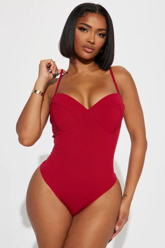 Do Right By You Bodysuit - Red sold by Fashion Nova