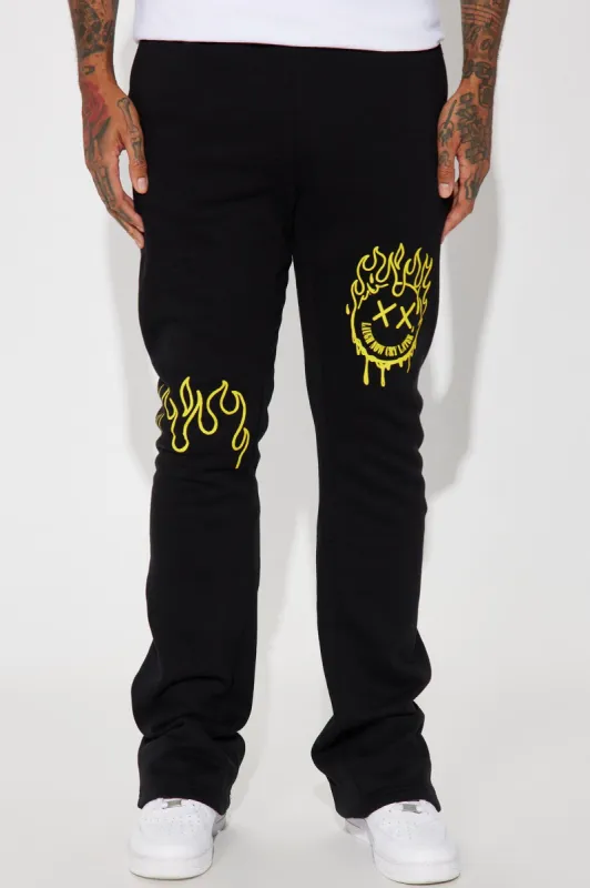 Laugh Then Later Flare Sweatpant - Black sold by Fashion Nova