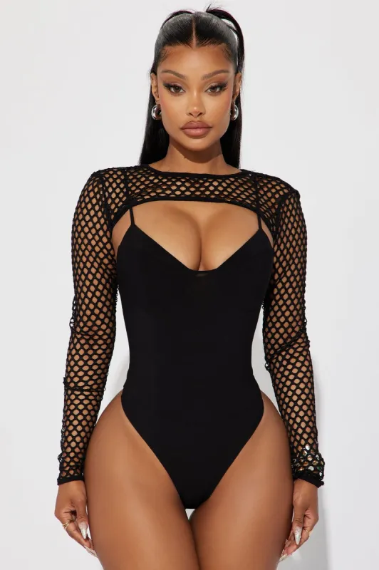 I Just Wanna Have Fun Bodysuit - Black sold by Fashion Nova