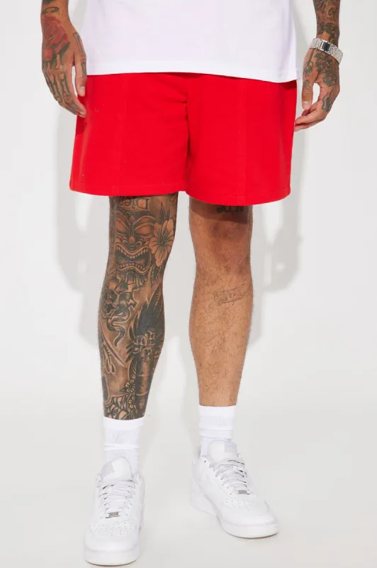 I Like How It Looks Terry Shorts - Red sold by Fashion Nova