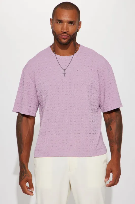 Hurt Her Feelings Short Sleeve Crew Tee - Lavender sold by Fashion Nova