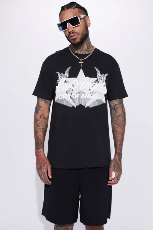 Guardian Angeles Short Sleeve Tee - Black sold by Fashion Nova