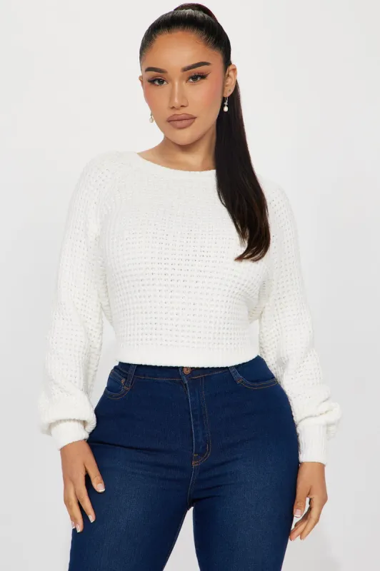 Looks For Days Sweater - Off White sold by Fashion Nova