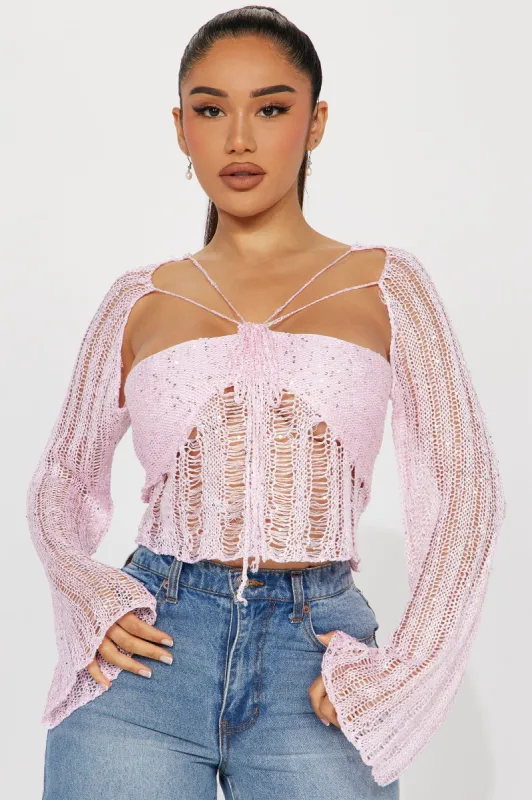 Saphira Crochet Top - Pink sold by Fashion Nova