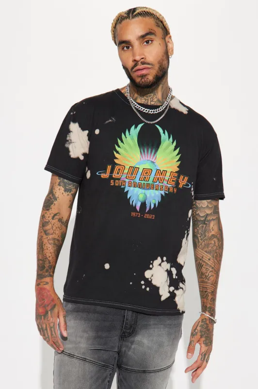 Journey 50th Anniversary Short Sleeve Tee - Black sold by Fashion Nova