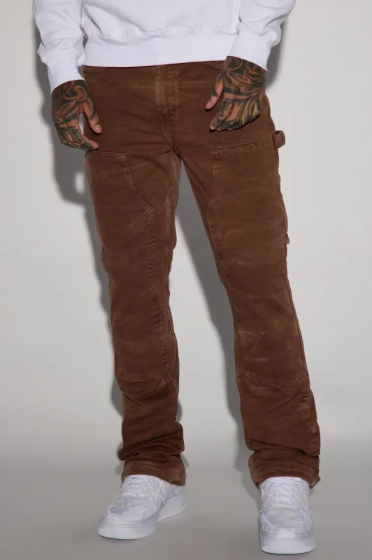 Indestructible Flared Carpenter Pants - Chocolate sold by Fashion Nova