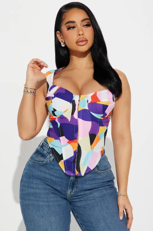 Whimsical Feel Corset Top - Multi Color sold by Fashion Nova