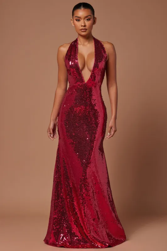 Ginna Sequin Gown - Pink sold by Fashion Nova