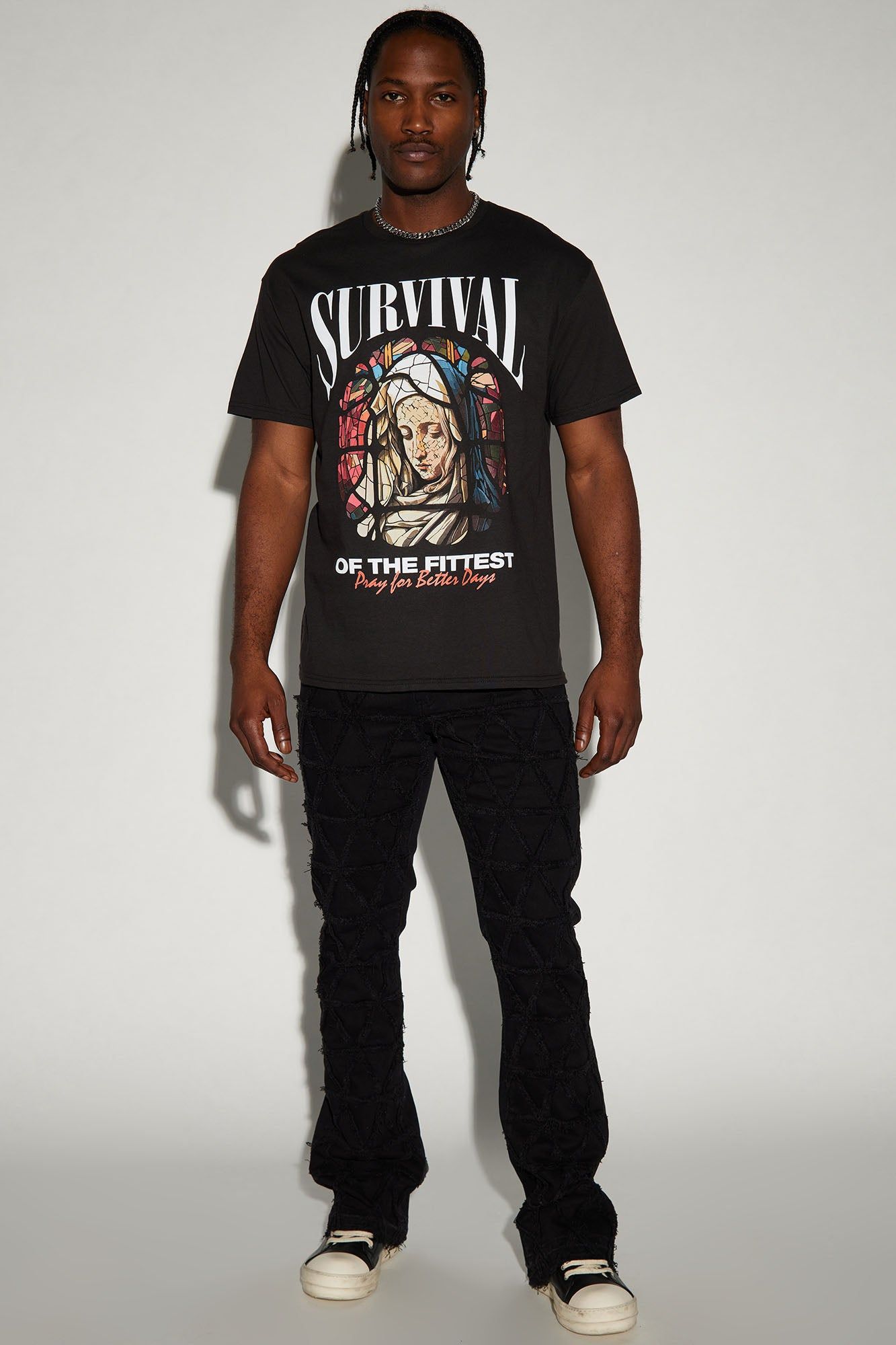 Survival Saint Short Sleeve Tee - Black sold by Fashion Nova product image thumbnail 2