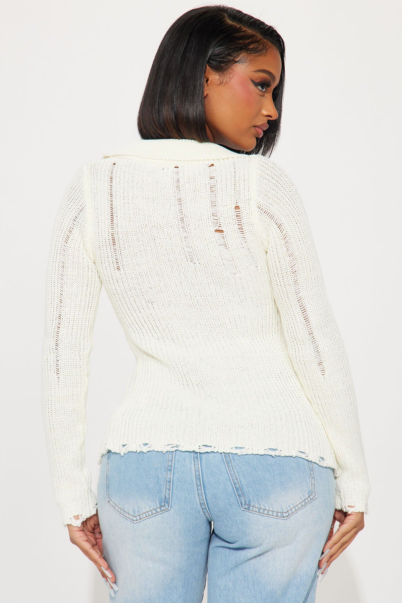 Only Fun And Games Sweater Top - Ivory sold by Fashion Nova product image thumbnail 3