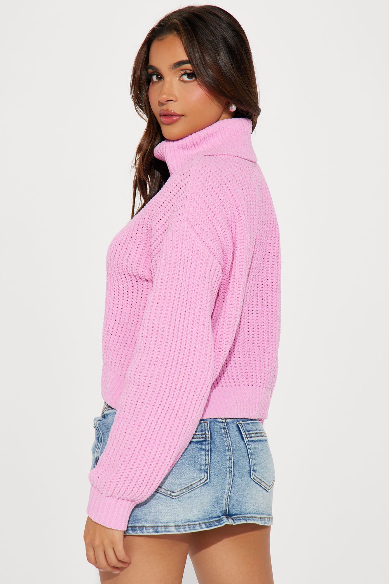 Delvina Turtleneck Sweater - Pink sold by Fashion Nova product image thumbnail 3