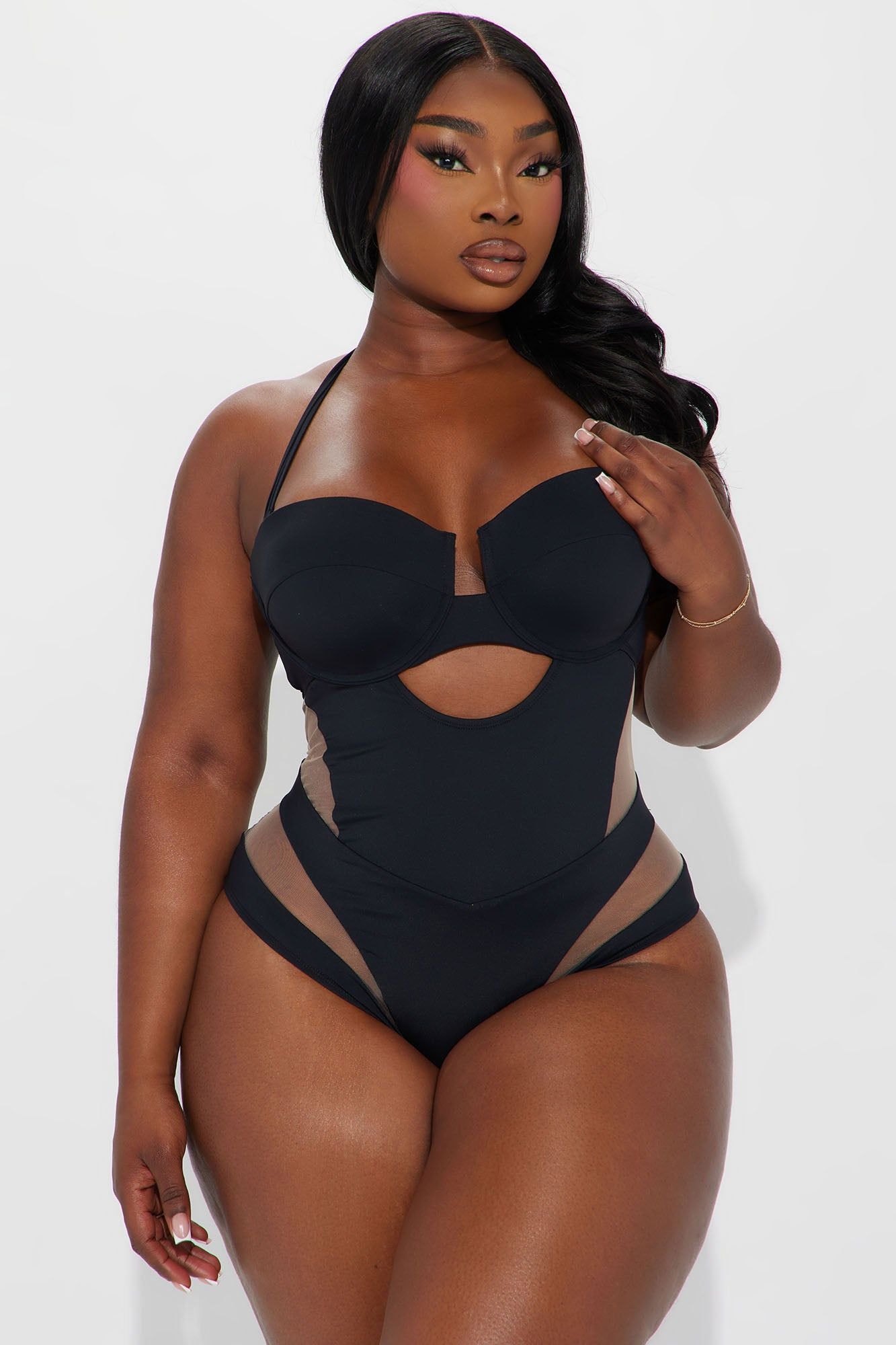 Megan Cutout 1 Piece Swimsuit - Black sold by Fashion Nova product image thumbnail 4