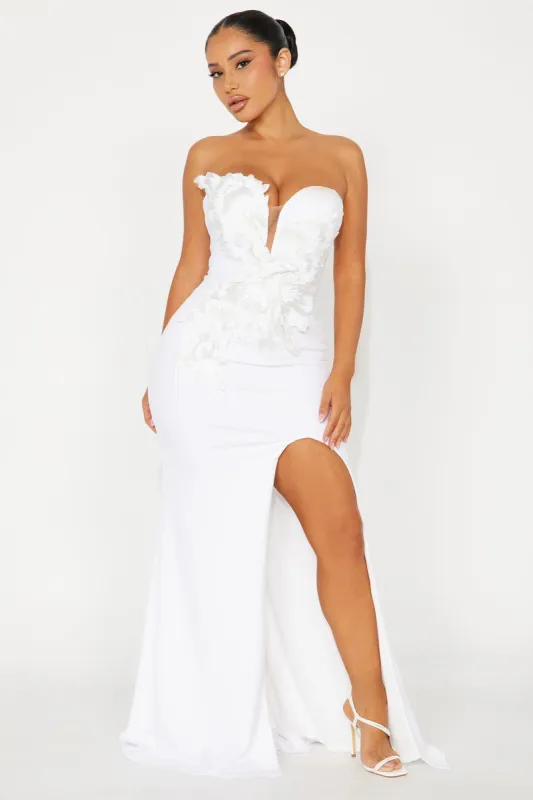 White Swan Maxi Dress - White sold by Fashion Nova