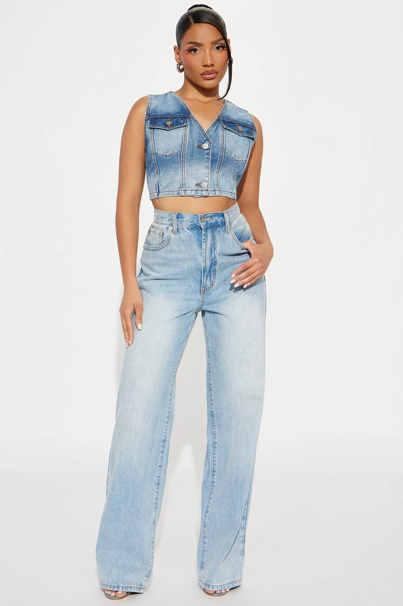 All I Need Denim Vest Top - Medium Wash sold by Fashion Nova product image thumbnail 2
