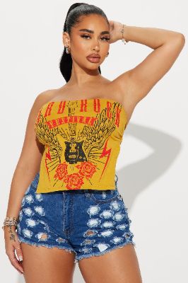 Wild Rose Backless Top - Honey sold by Fashion Nova