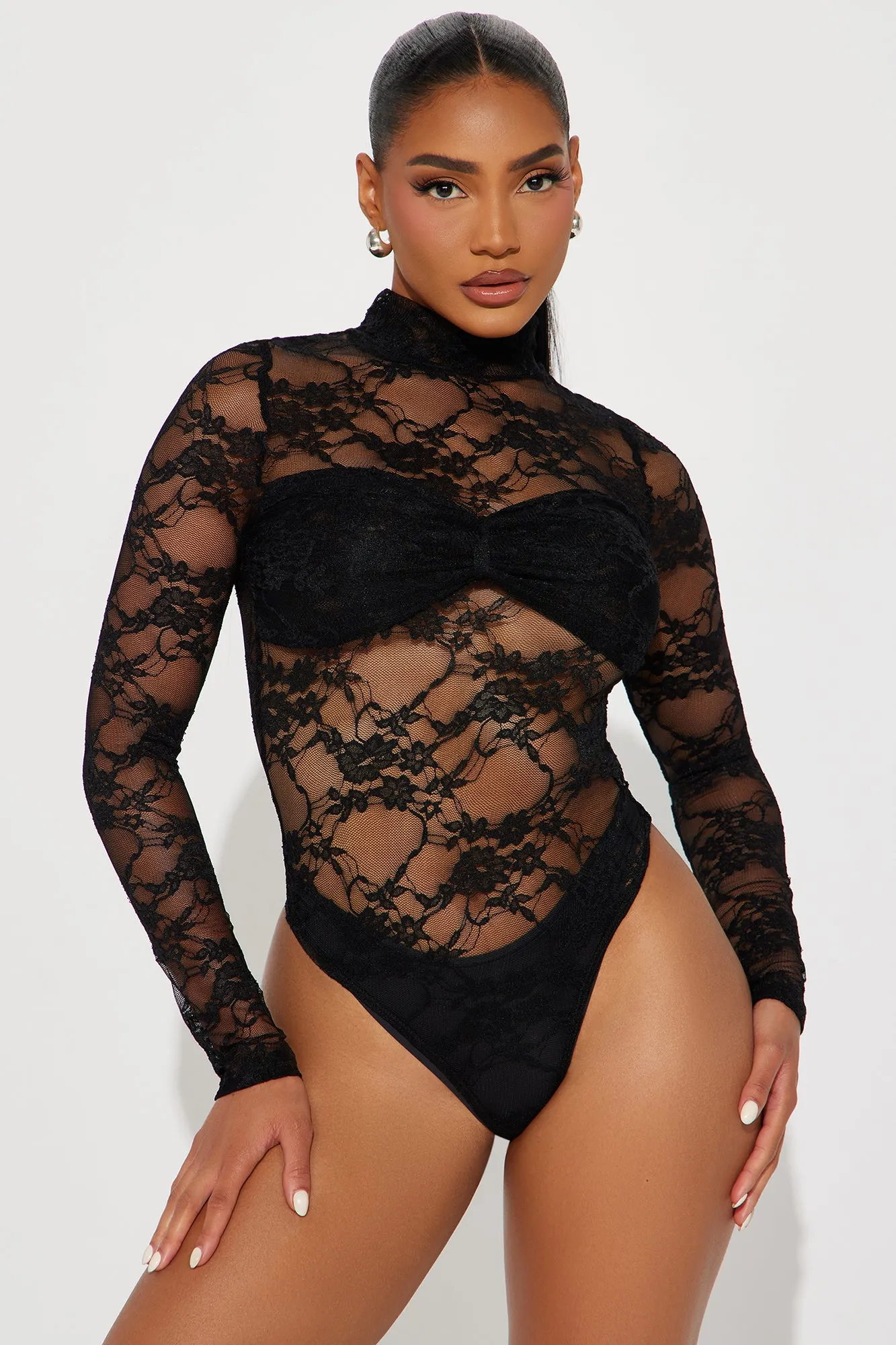 Falling In Lust Lace Bodysuit - Black sold by Fashion Nova product image thumbnail 2