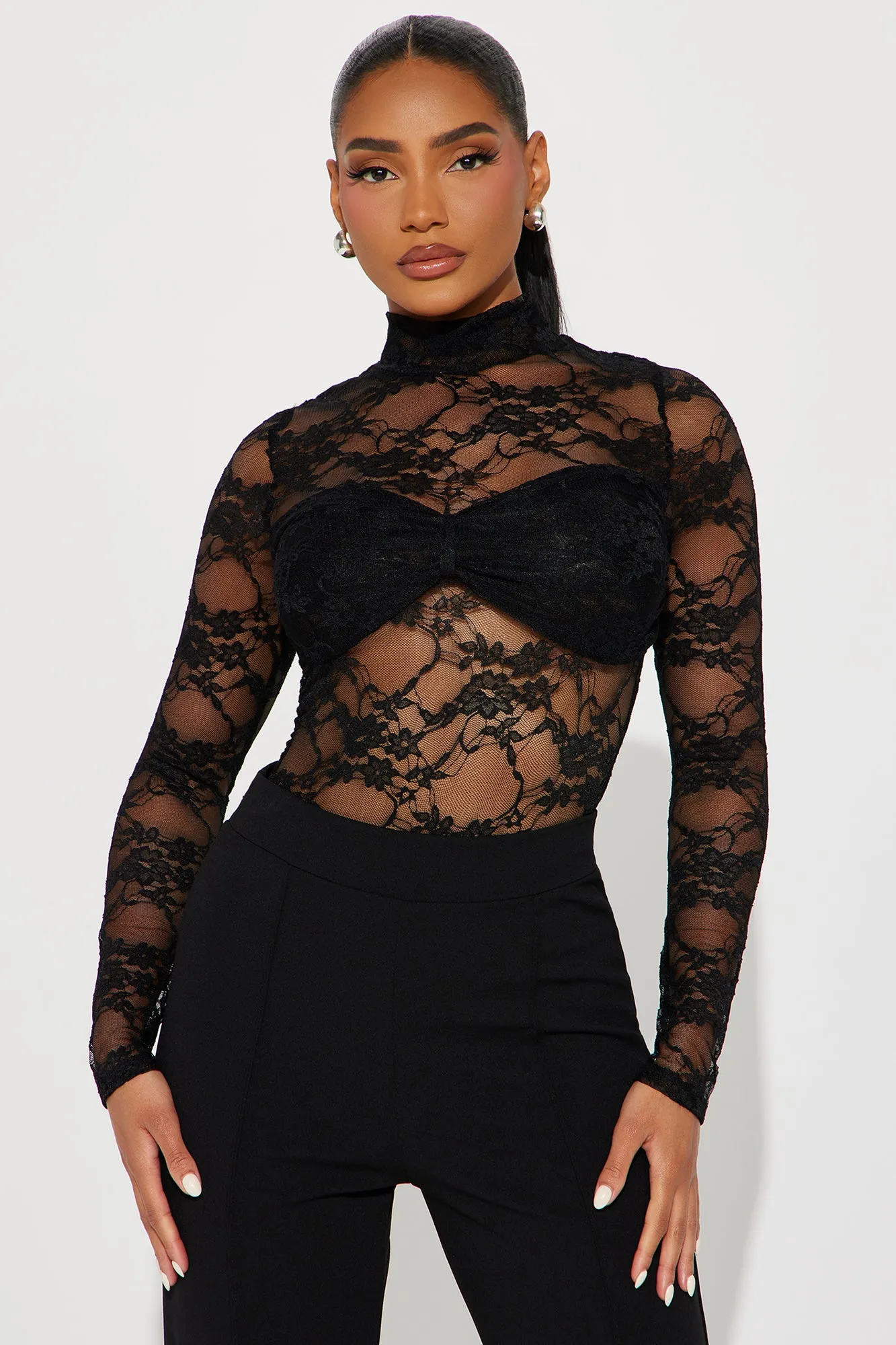 Falling In Lust Lace Bodysuit - Black sold by Fashion Nova product image thumbnail 4